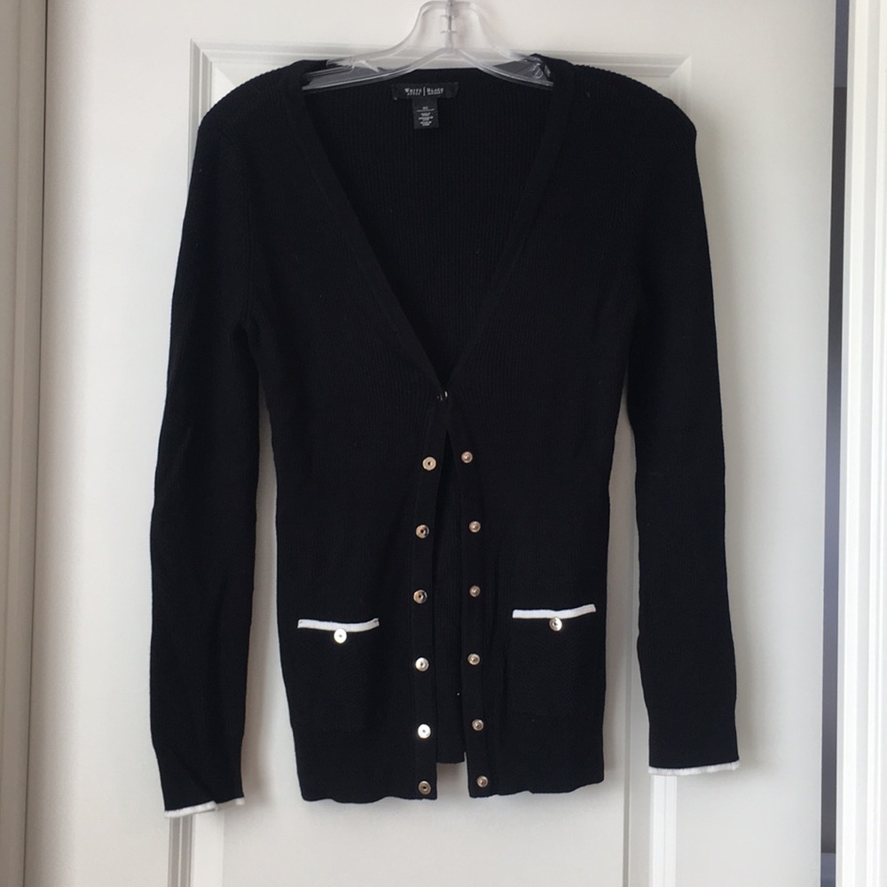 Black cardigan